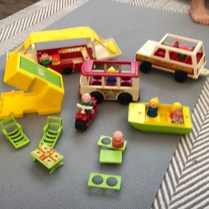 Vintage Fisher Price camping/bus set